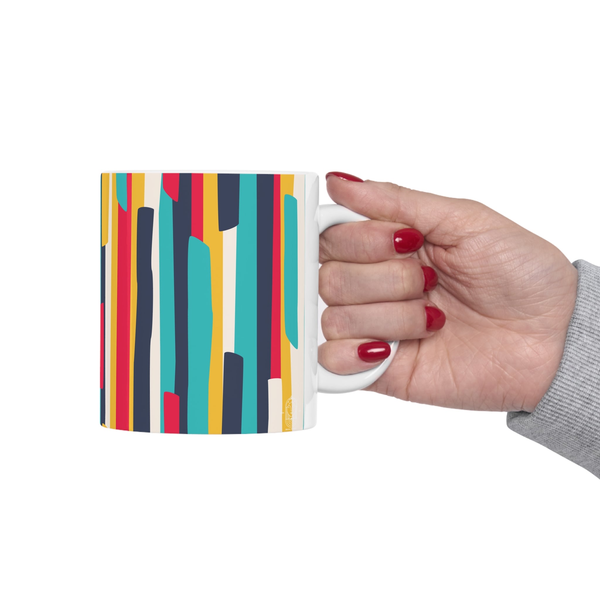 Flat Stripes Printed Mug - 11 OZ