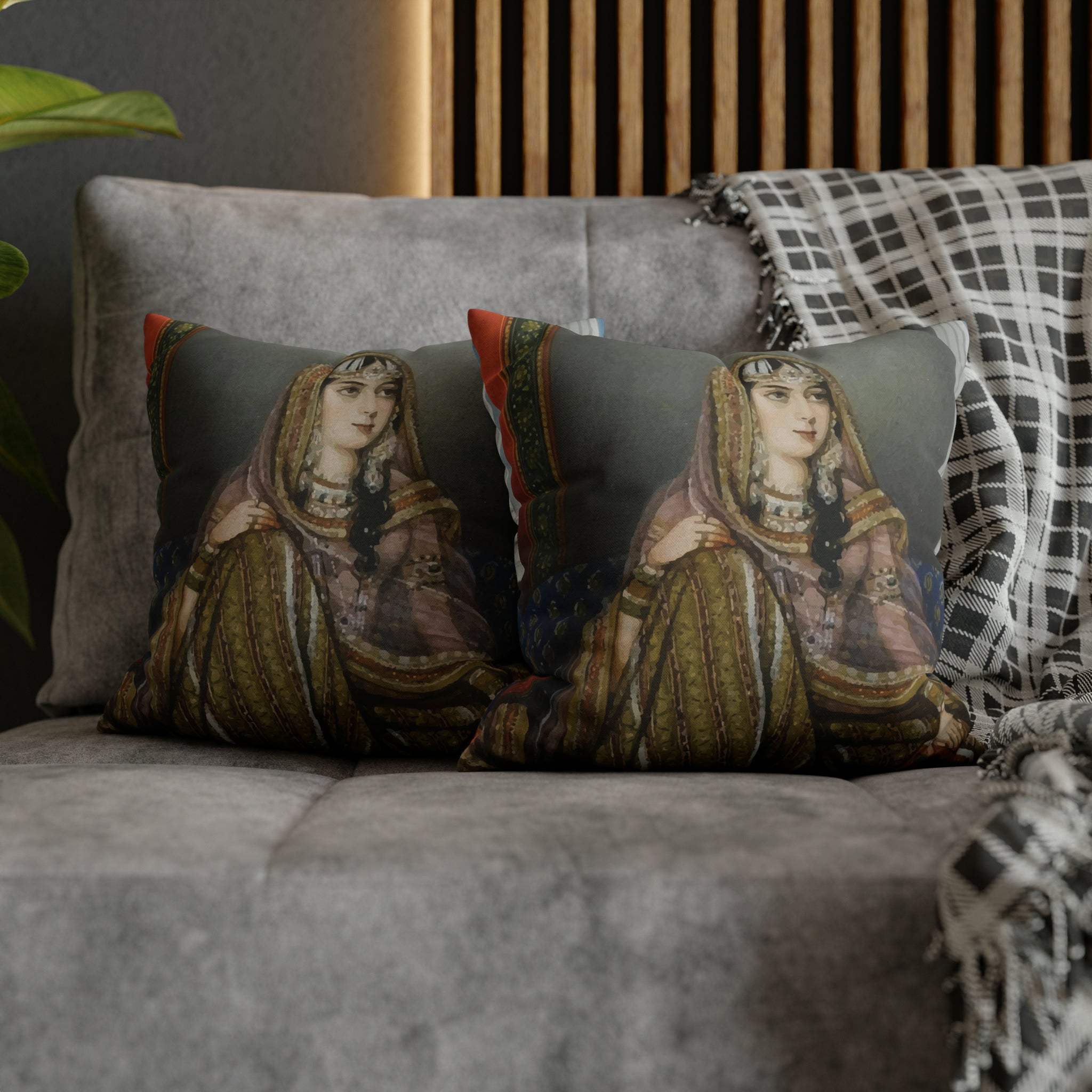 Portrait of Zebunisa - Vintage Mughal print Cushion