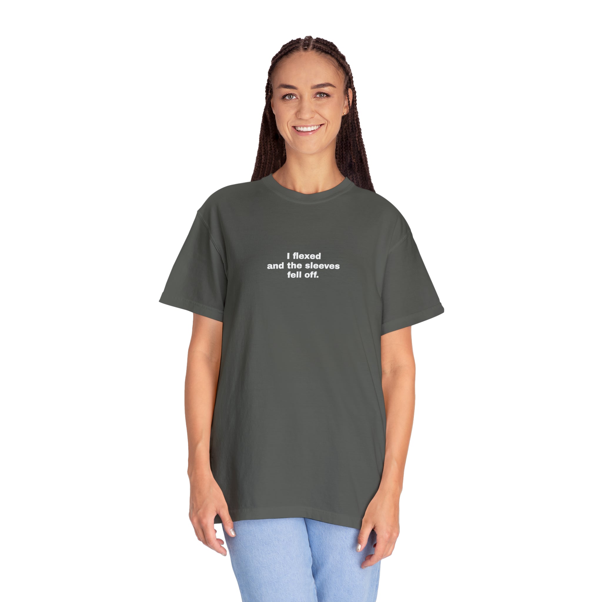 Slogan Garment-Dyed Unisex T-shirt