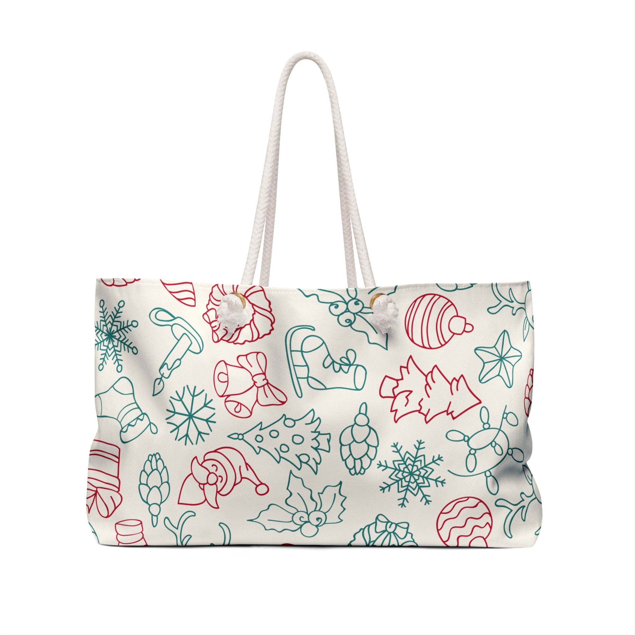 Christmas weekender bag tote