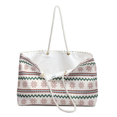 Holiday Season Geometric Christmas Art Pattern (AOP) Weekender Bag