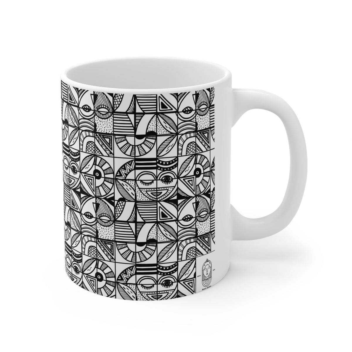 Geometric Monochrome (Printed) Mug - 11 OZ