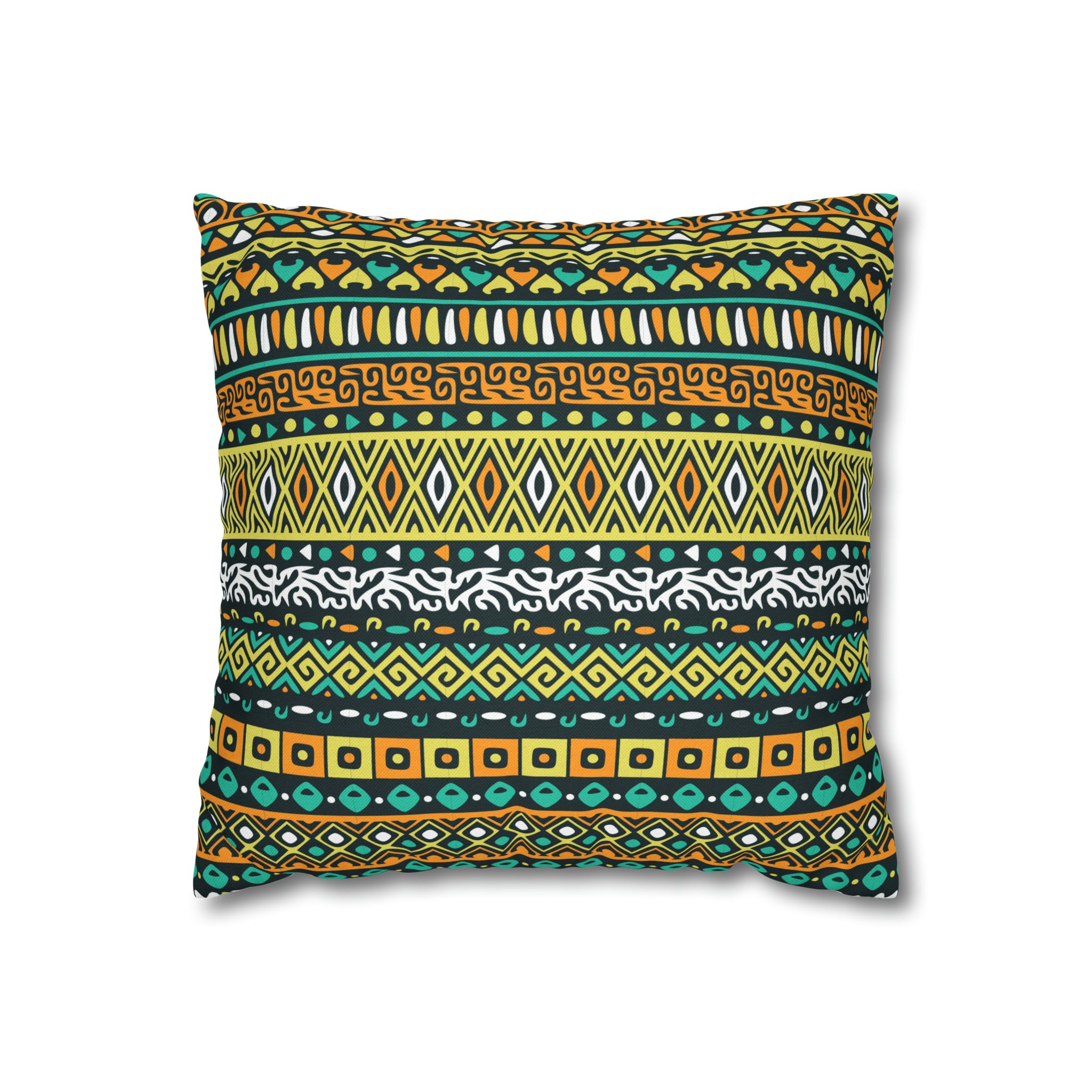 Aztec Pattern Cushion - Spun Polyester Square Pillow Case