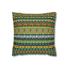 Aztec Pattern Cushion - Spun Polyester Square Pillow Case