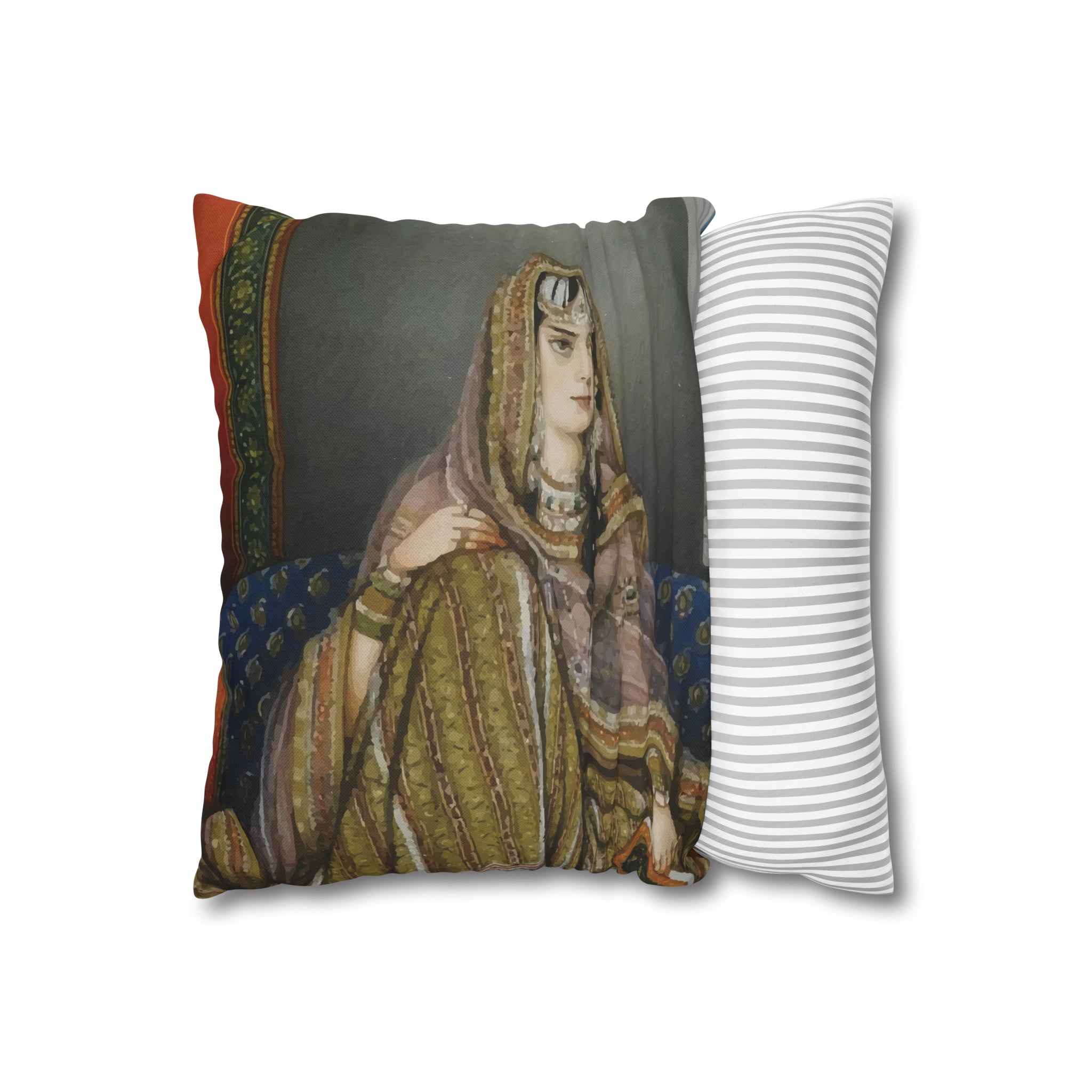 Portrait of Zebunisa - Vintage Mughal print Cushion