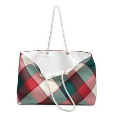 Holiday Season Flat Christmas Plaid Pattern (AOP) Weekender Bag