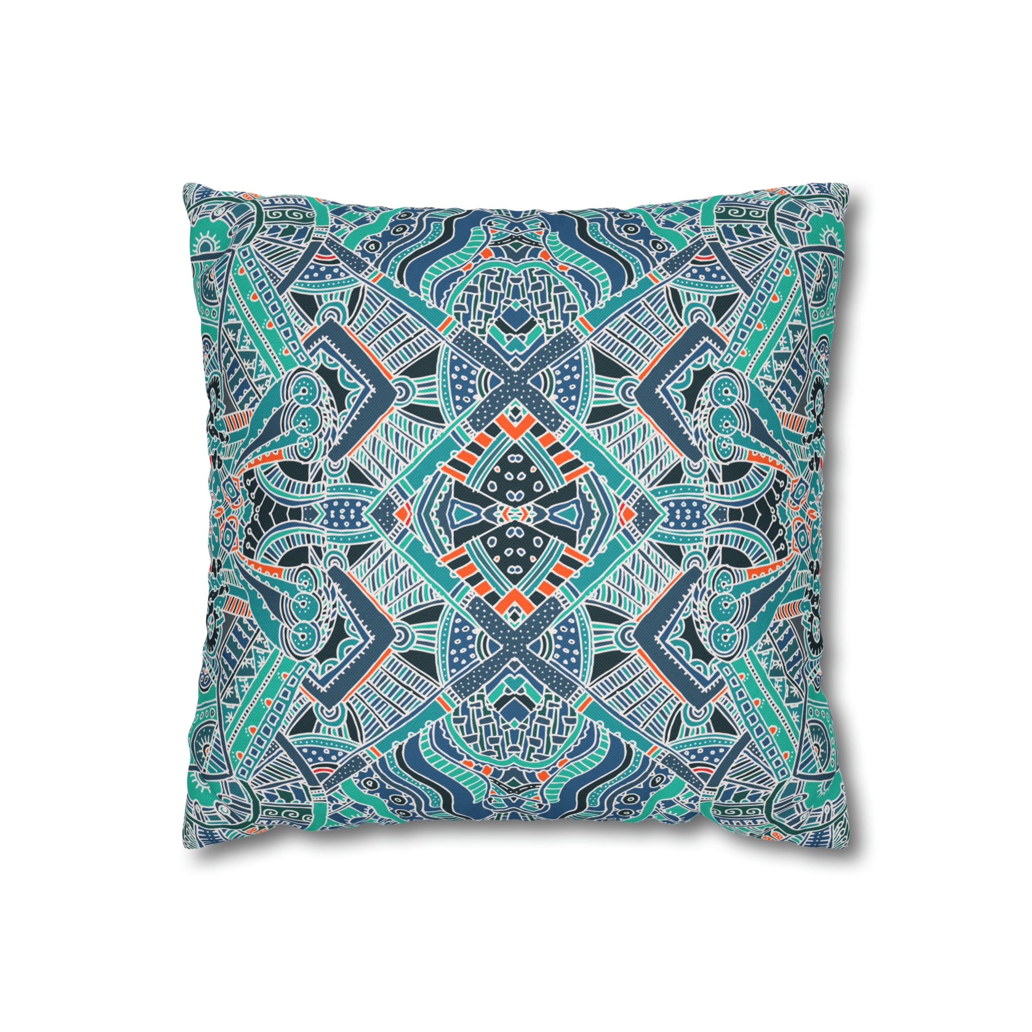 Aztec Pattern Cushion - Spun Polyester Square Pillow Case