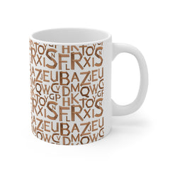 Alphabet Printed Mug - 11 OZ