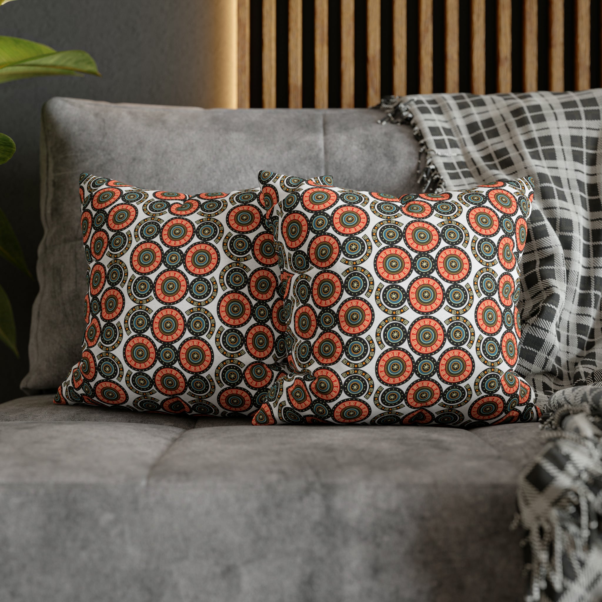 Retro Cushion (Printed) - Spun Polyester Square Pillow Case