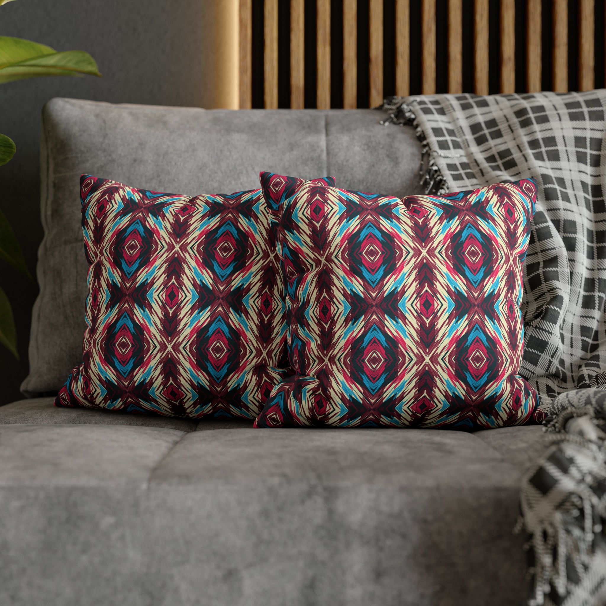 Aztec Pattern Cushion - Spun Polyester Square Pillow Case