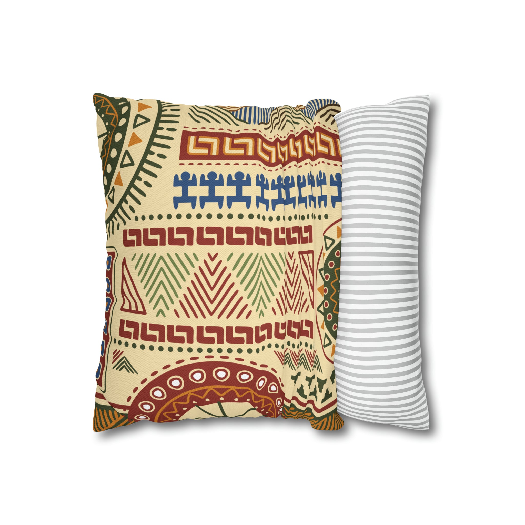 Aztec Pattern Cushion - Spun Polyester Square Pillow Case