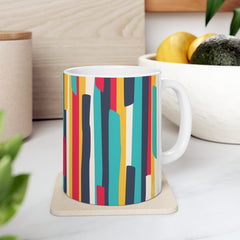 Flat Stripes Printed Mug - 11 OZ