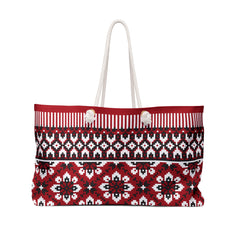 Holiday Season Ethnic Ornament Christmas Pattern (AOP) Weekender Bag