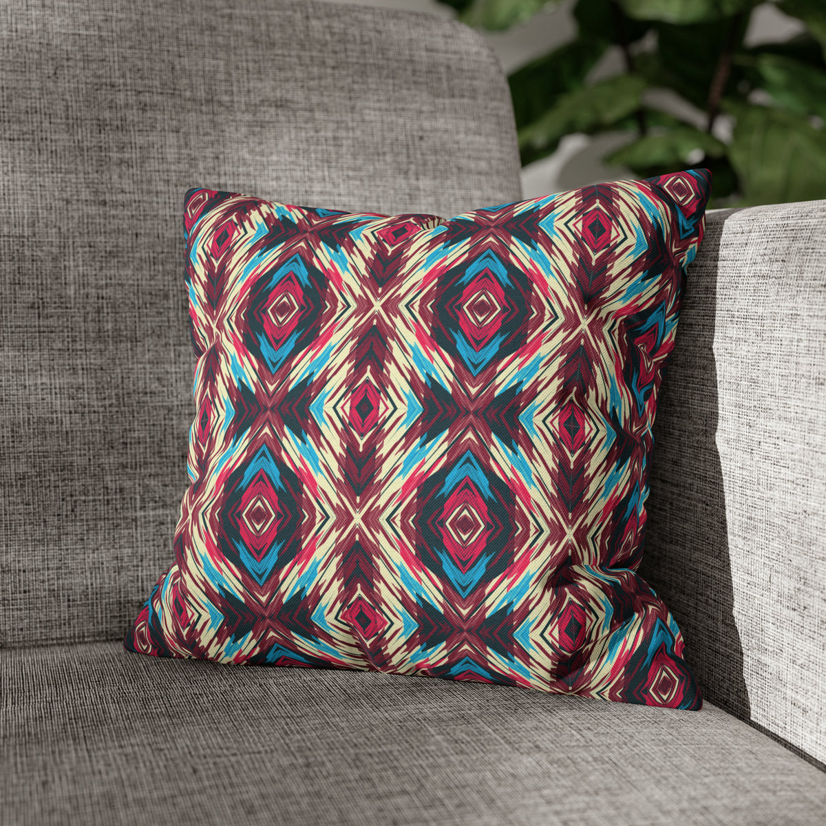 Aztec Pattern Cushion - Spun Polyester Square Pillow Case