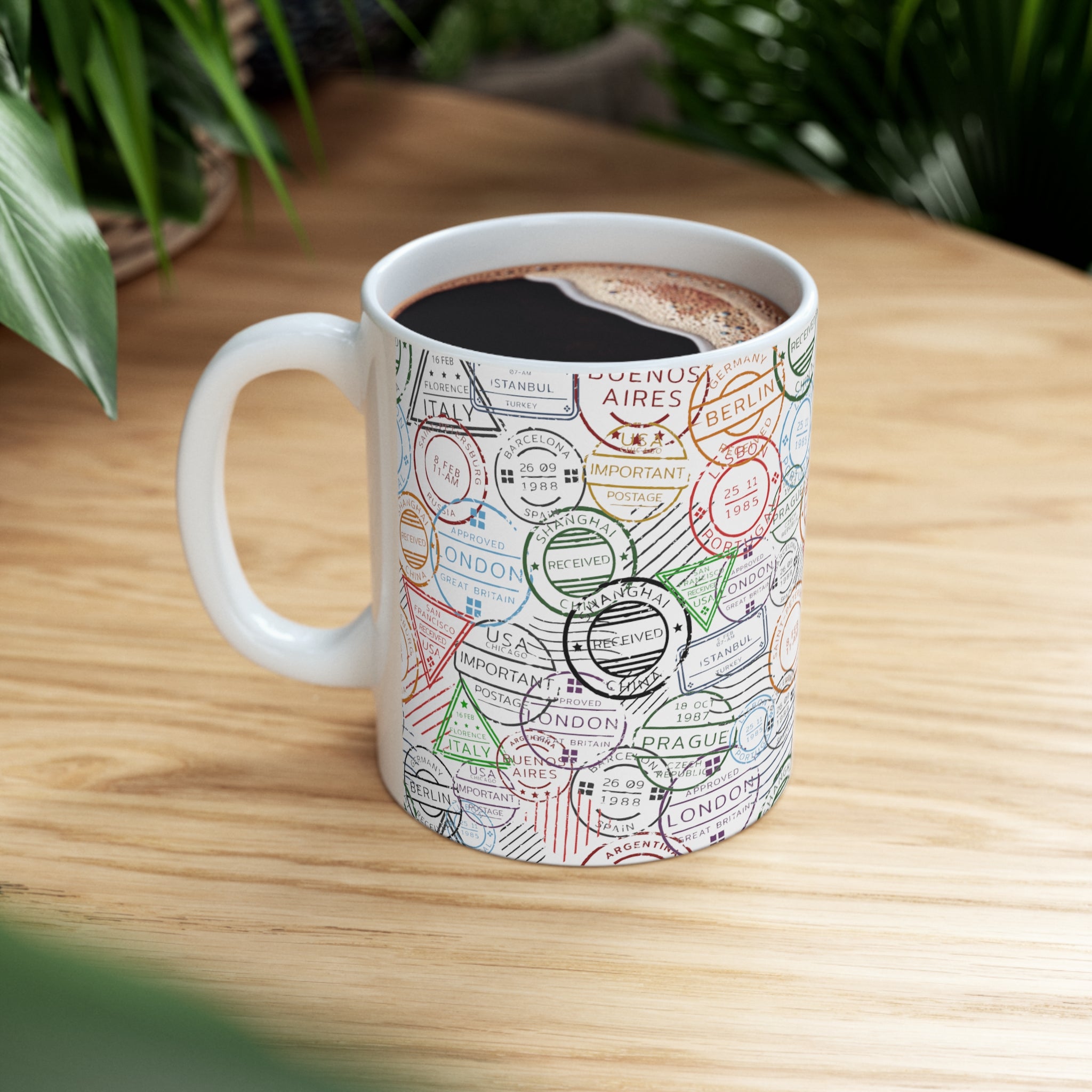 Retro Postal Mug - 11 OZ