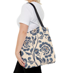 Retro Floral Pattern (AOP) Tote Bag