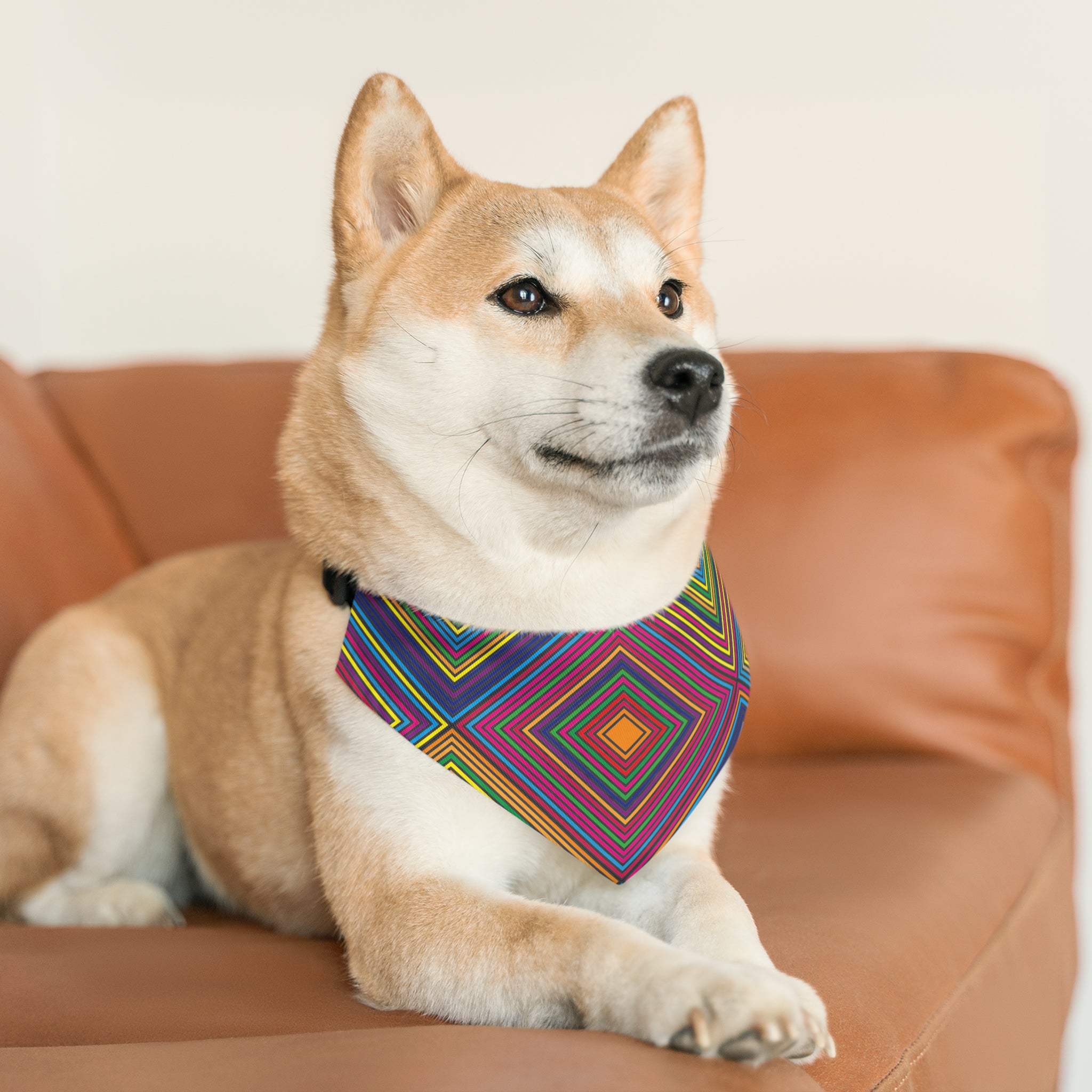 Pet Aztec Pattern Bandana Collar