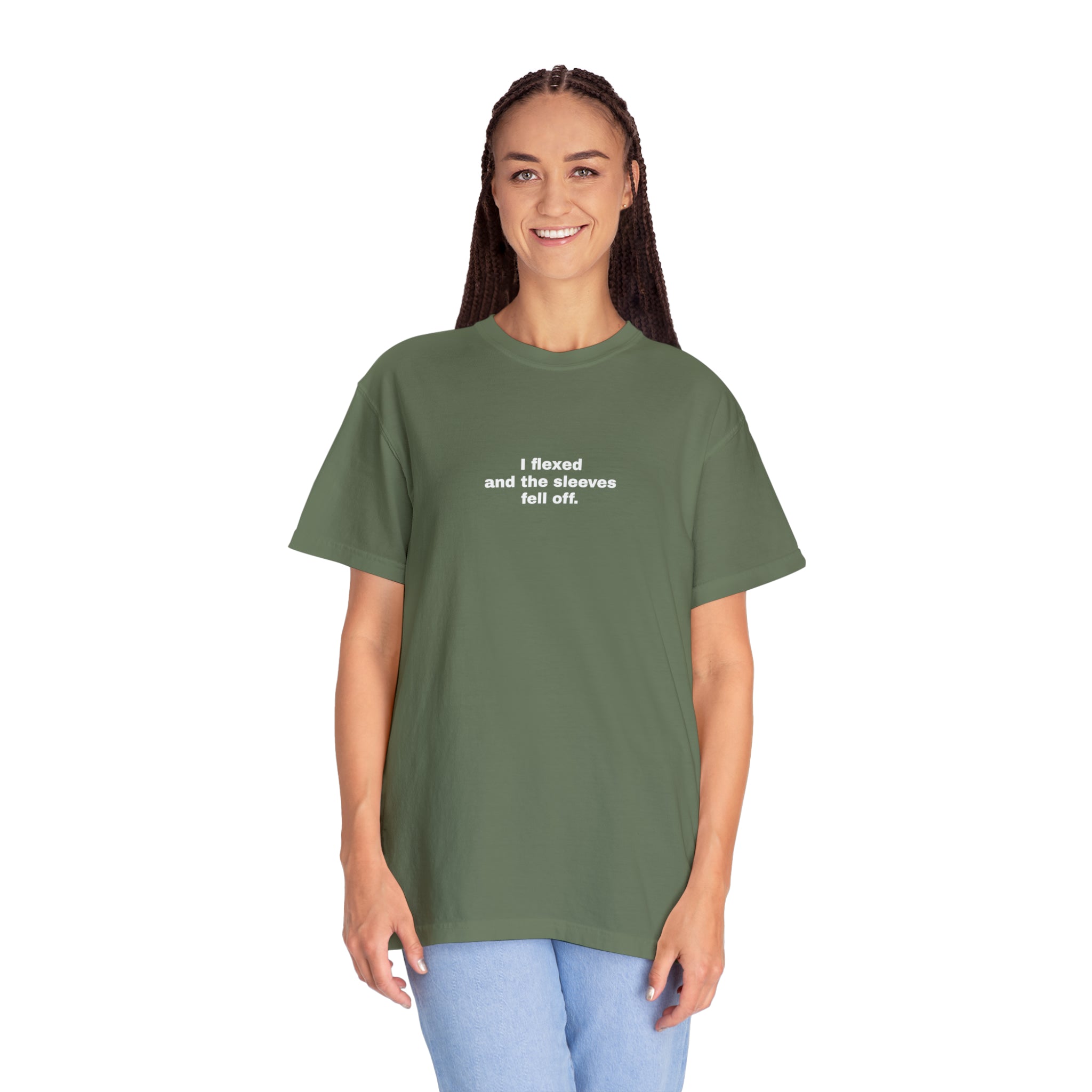 Slogan Garment-Dyed Unisex T-shirt