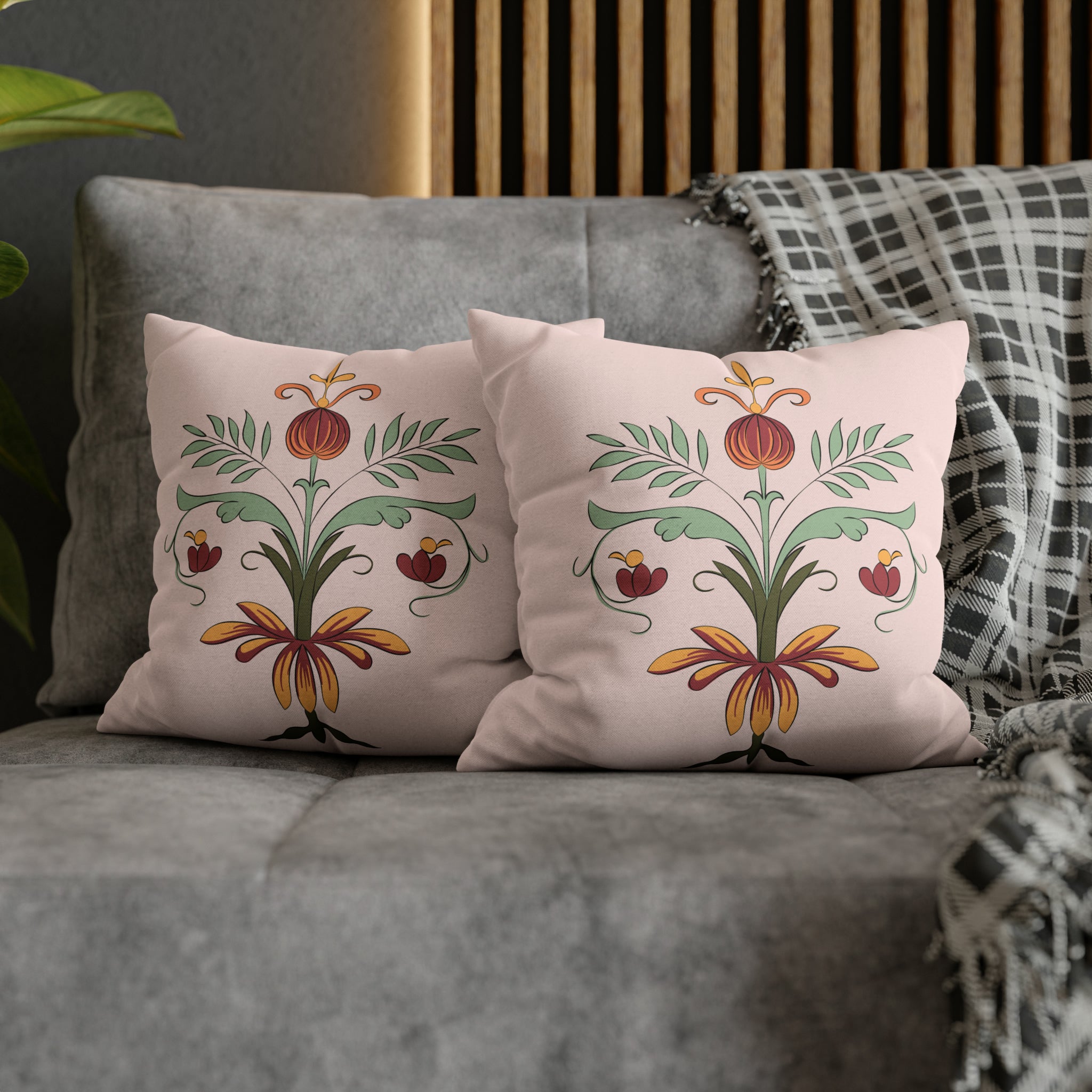 Ethnic Cushion - Spun Polyester Square Pillow Case