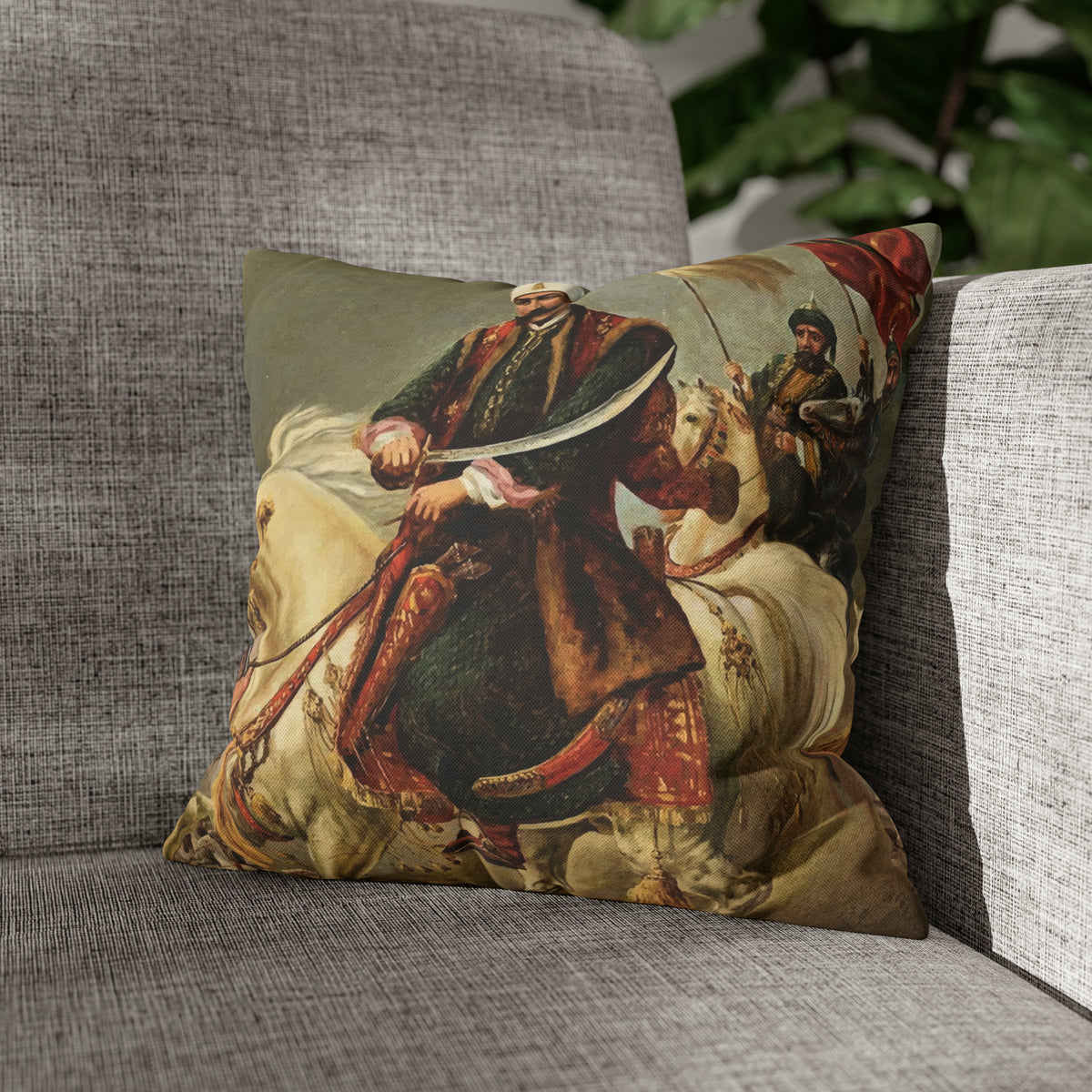 Portrait of Sultan Selim - Vintage Mughal Print Cushion