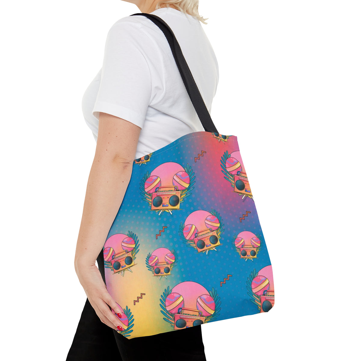 Gradient Zine Culture Pattern (AOP) Tote Bag