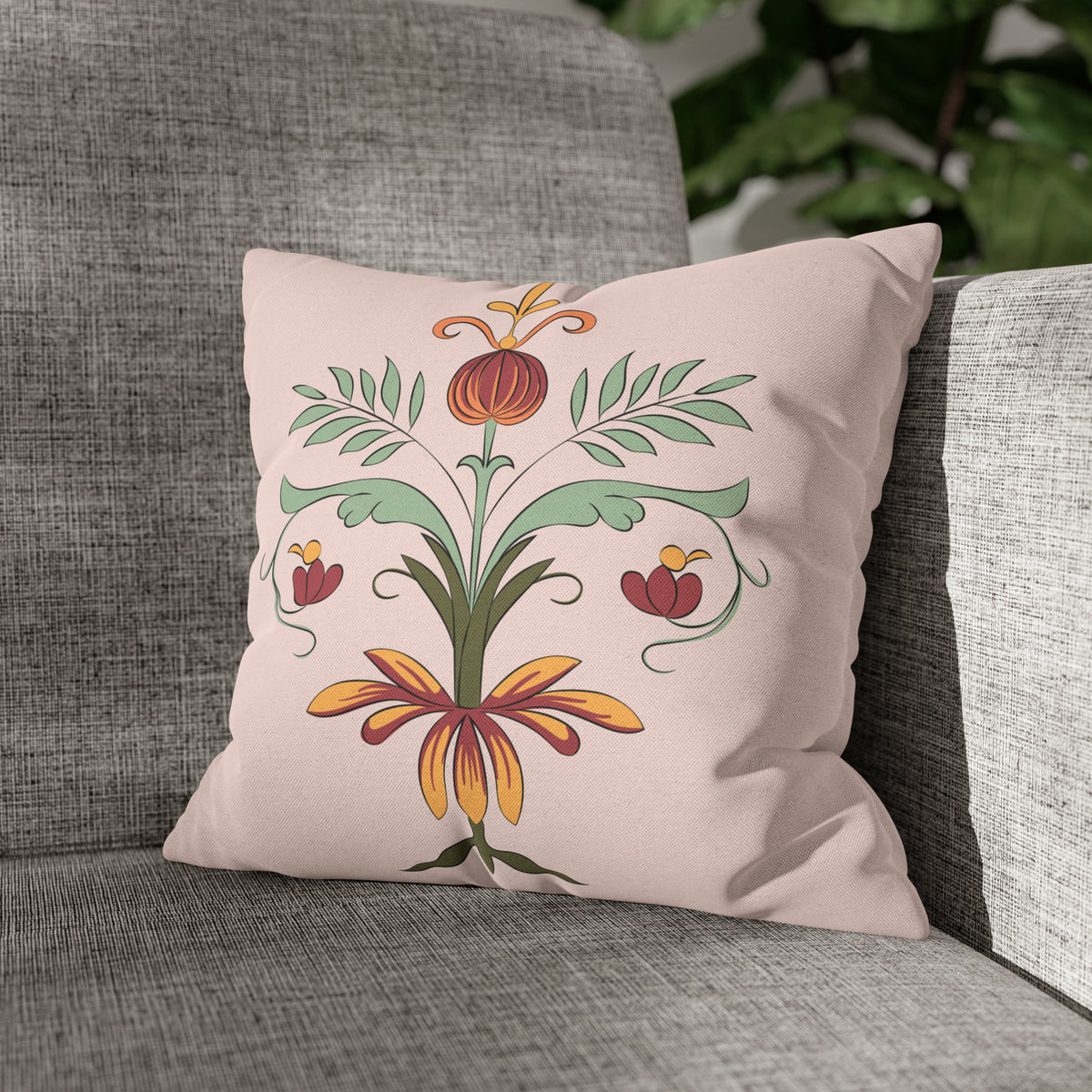 Ethnic Cushion - Spun Polyester Square Pillow Case