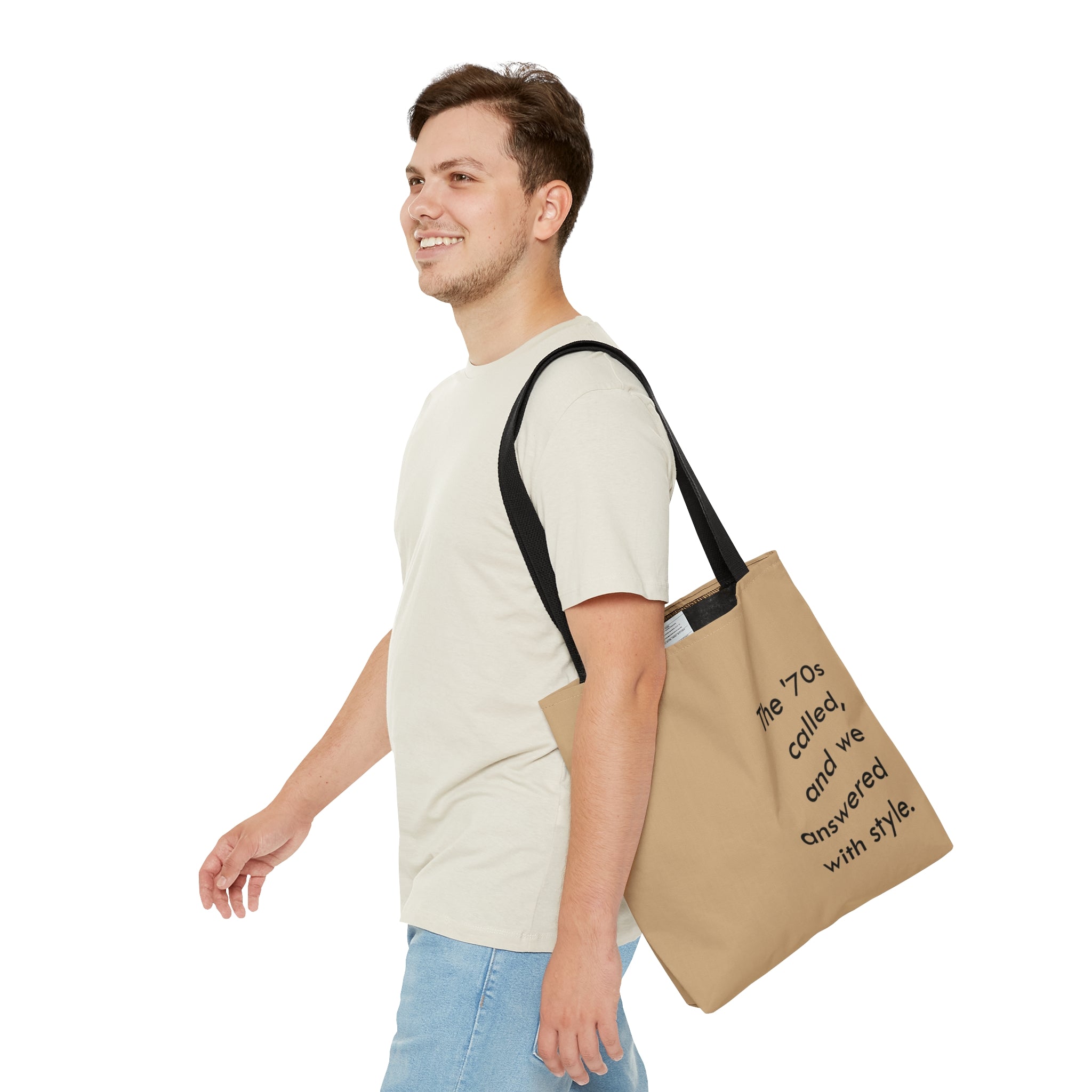 Slogan Printed Tote Bag