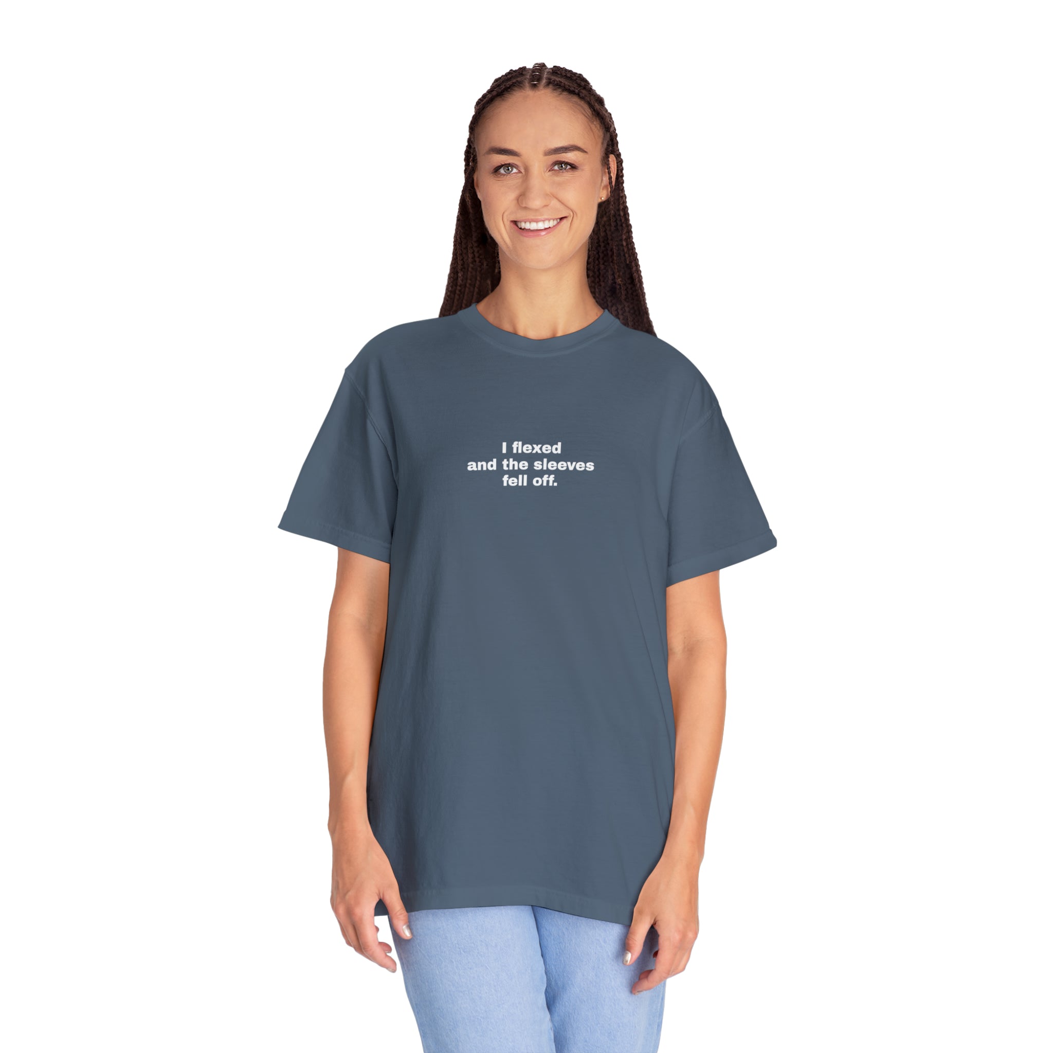 Slogan Garment-Dyed Unisex T-shirt