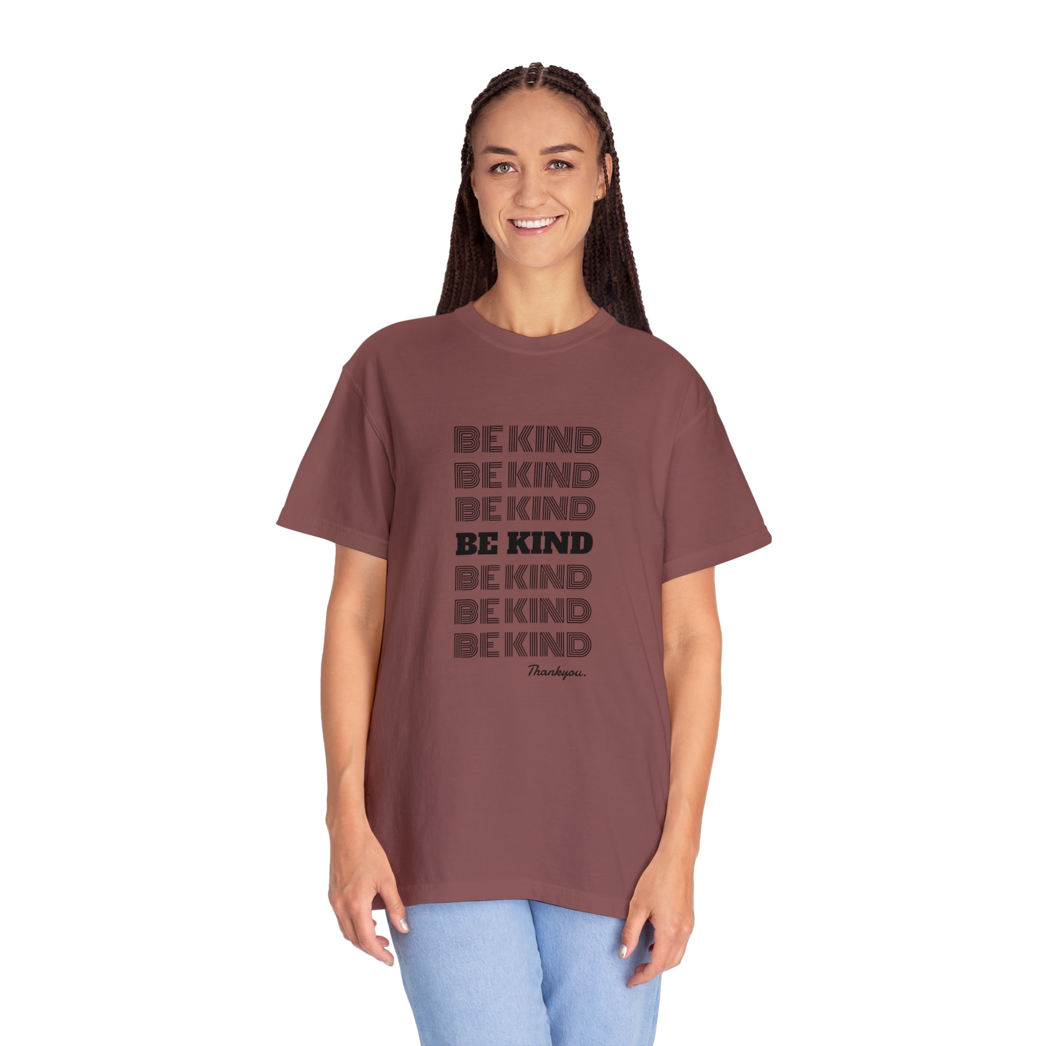 Slogan Garment-Dyed Unisex  T-shirt