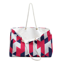 Retro Red Geometric (AOP) Weekender Bag