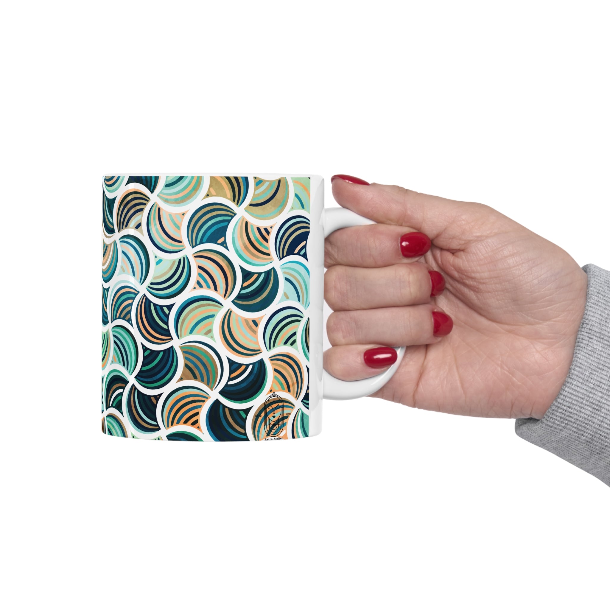 Watercolor Geometric Mug - 11 OZ