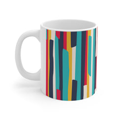 Flat Stripes Printed Mug - 11 OZ