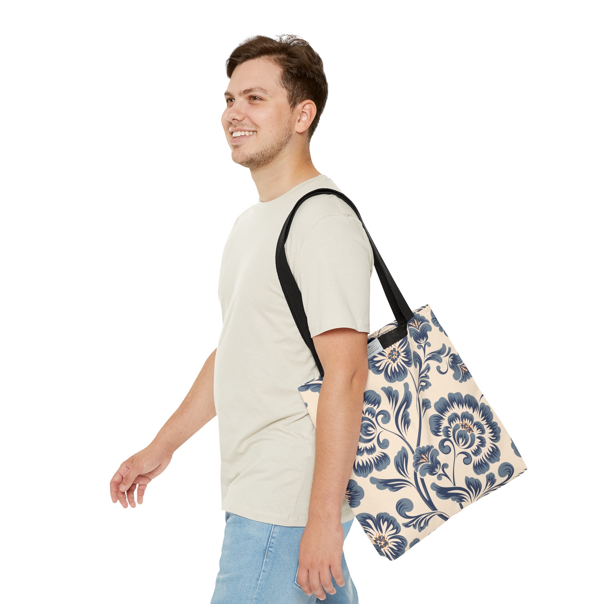 Retro Floral Pattern (AOP) Tote Bag