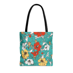 Retro Floral Pattern (AOP) Tote Bag
