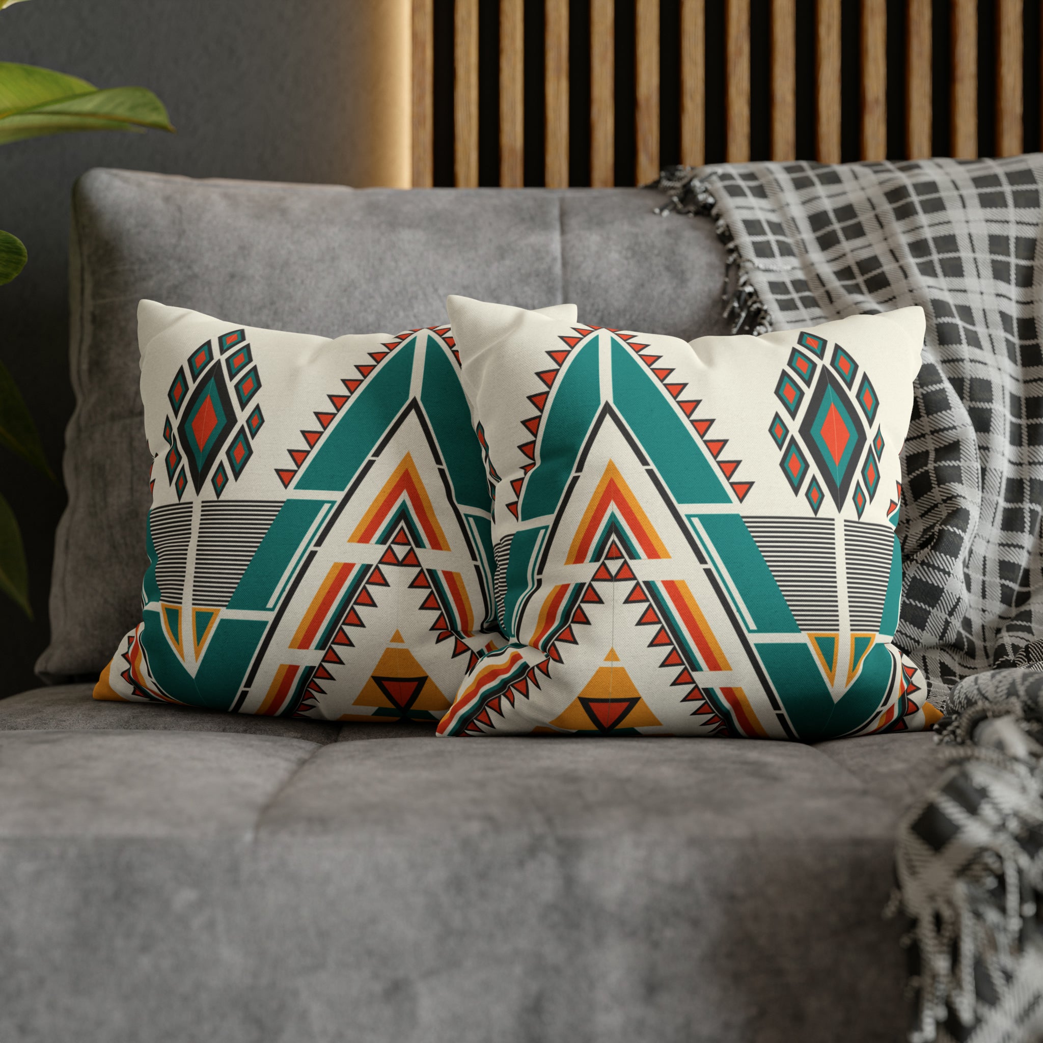 Ethnic Cushion - Spun Polyester Square Pillow Case