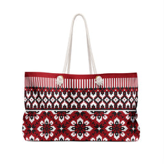 Holiday Season Ethnic Ornament Christmas Pattern (AOP) Weekender Bag