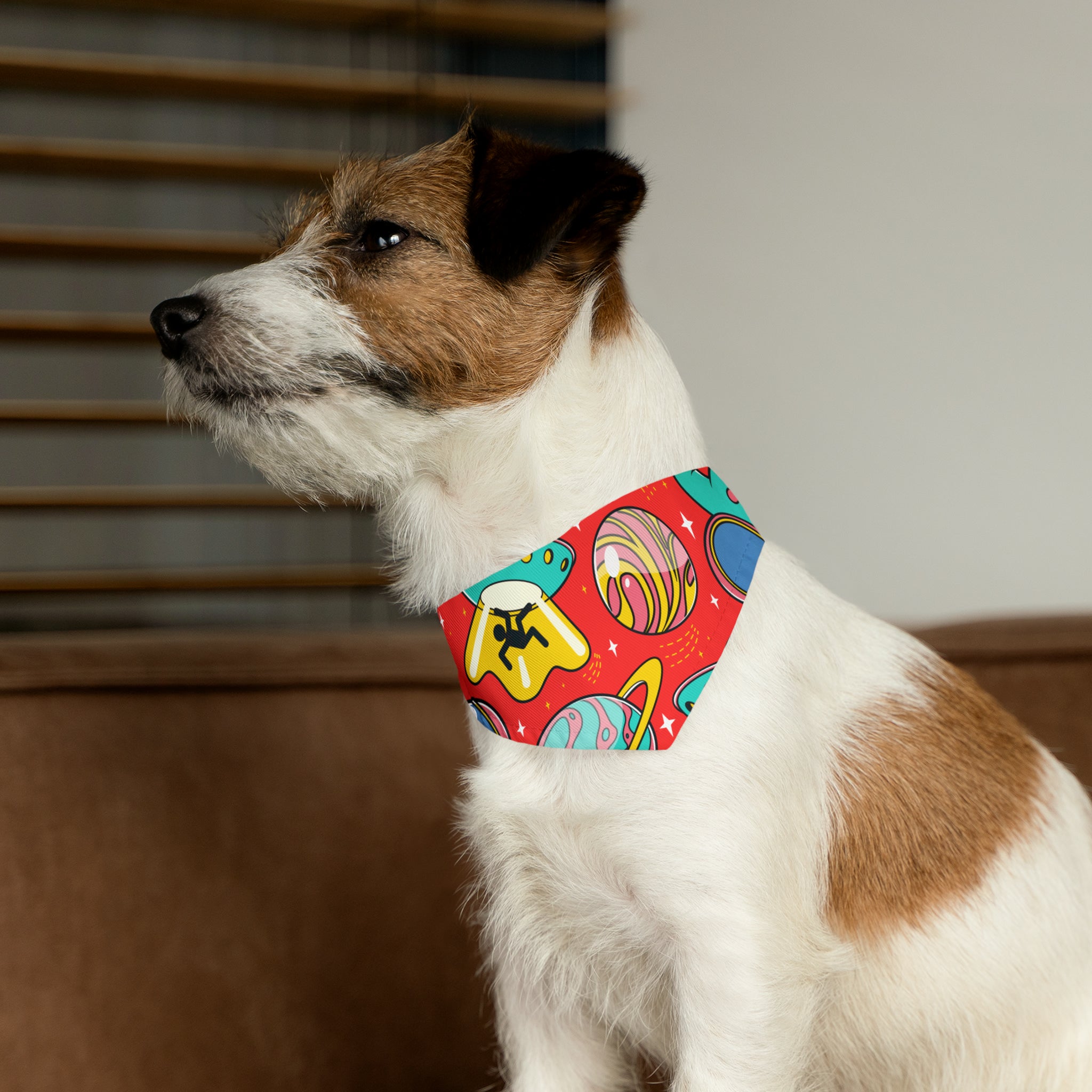 Pet Retro Pattern Bandana Collar