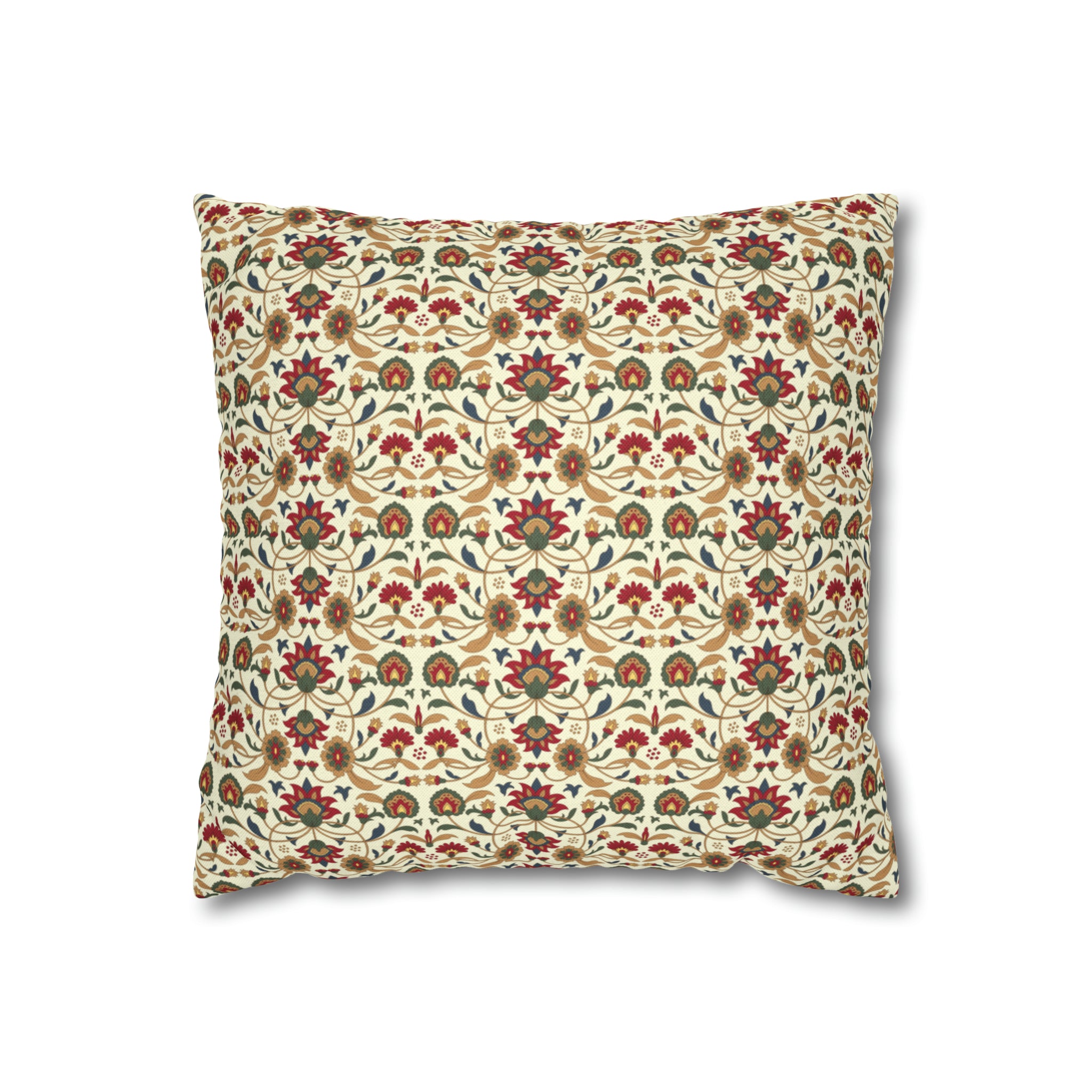 Vintage Mughal Pattern Cushion - Spun Polyester Square Pillow Case