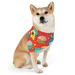 Pet Retro Pattern Bandana Collar