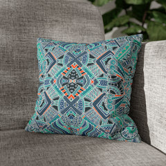 Aztec Pattern Cushion - Spun Polyester Square Pillow Case