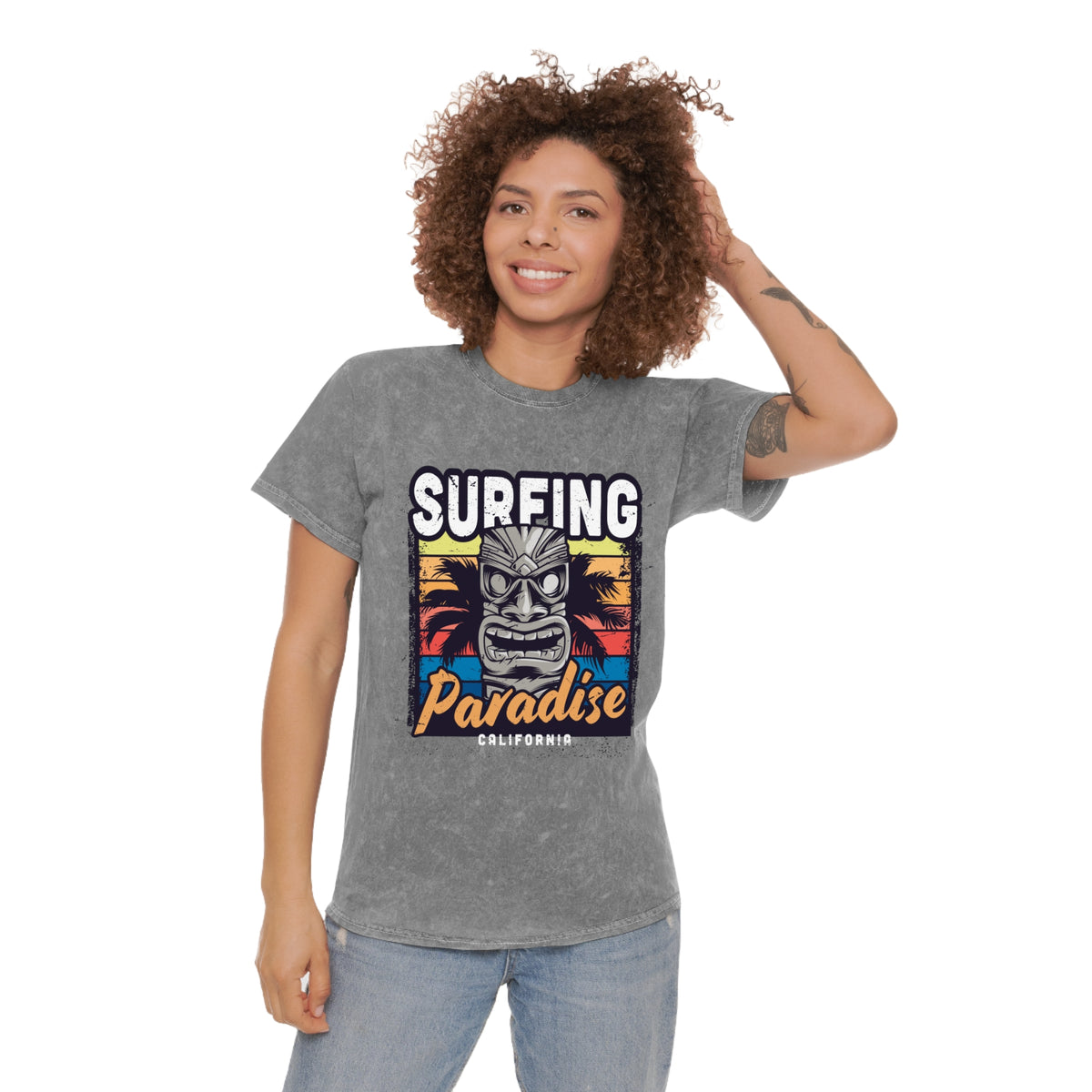 Surfing Paradise - Unisex Mineral Wash T-Shirt