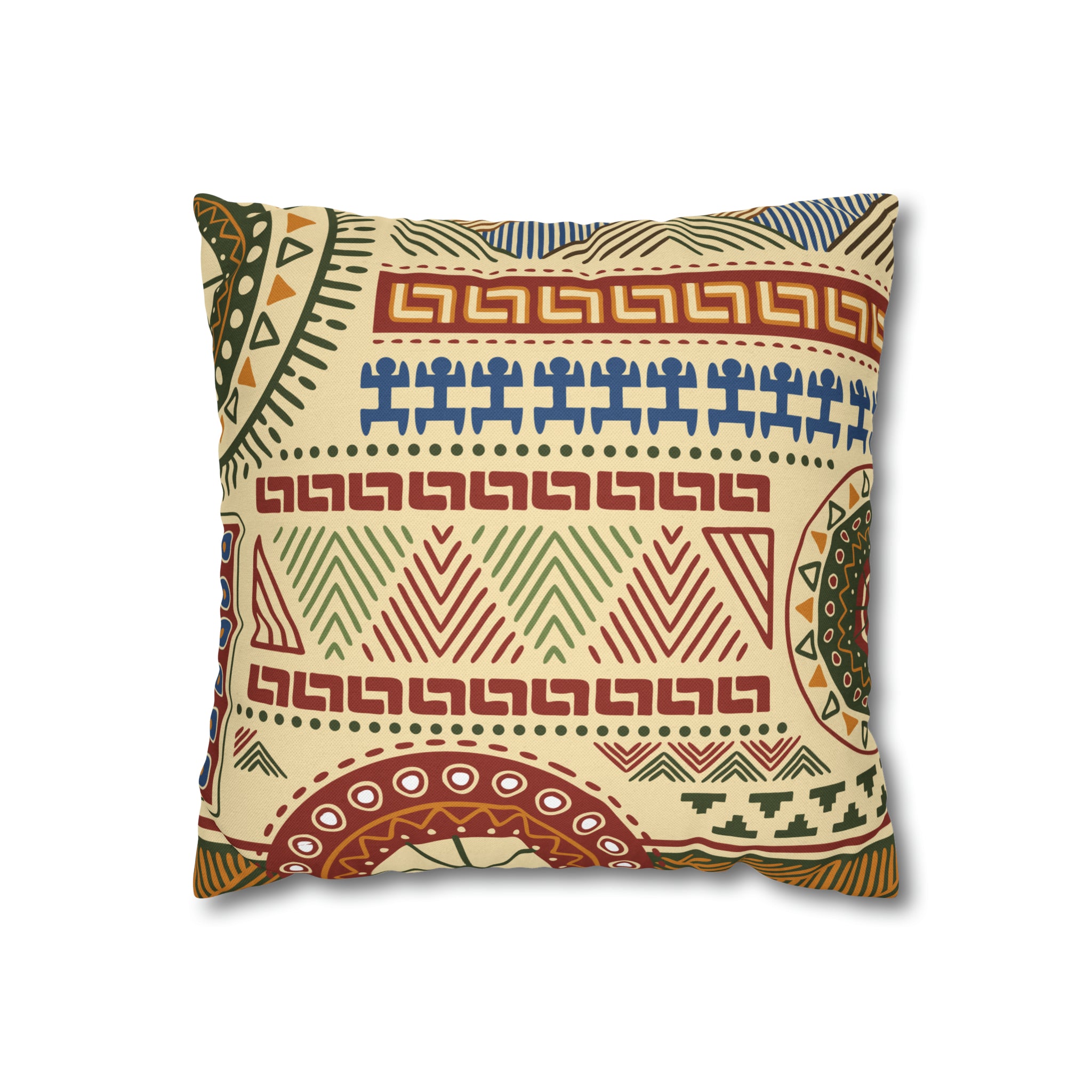 Aztec Pattern Cushion - Spun Polyester Square Pillow Case