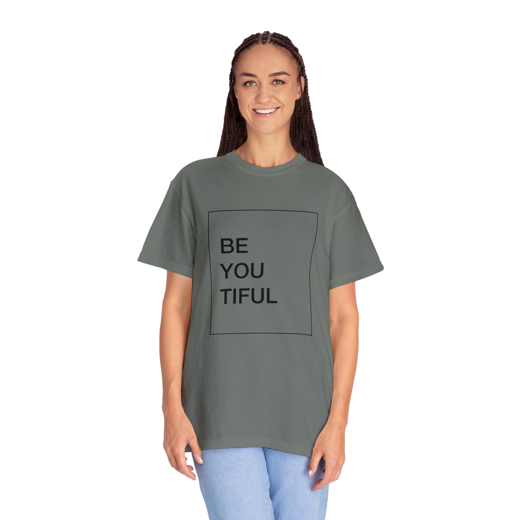 Slogan Garment-Dyed Unisex Tee