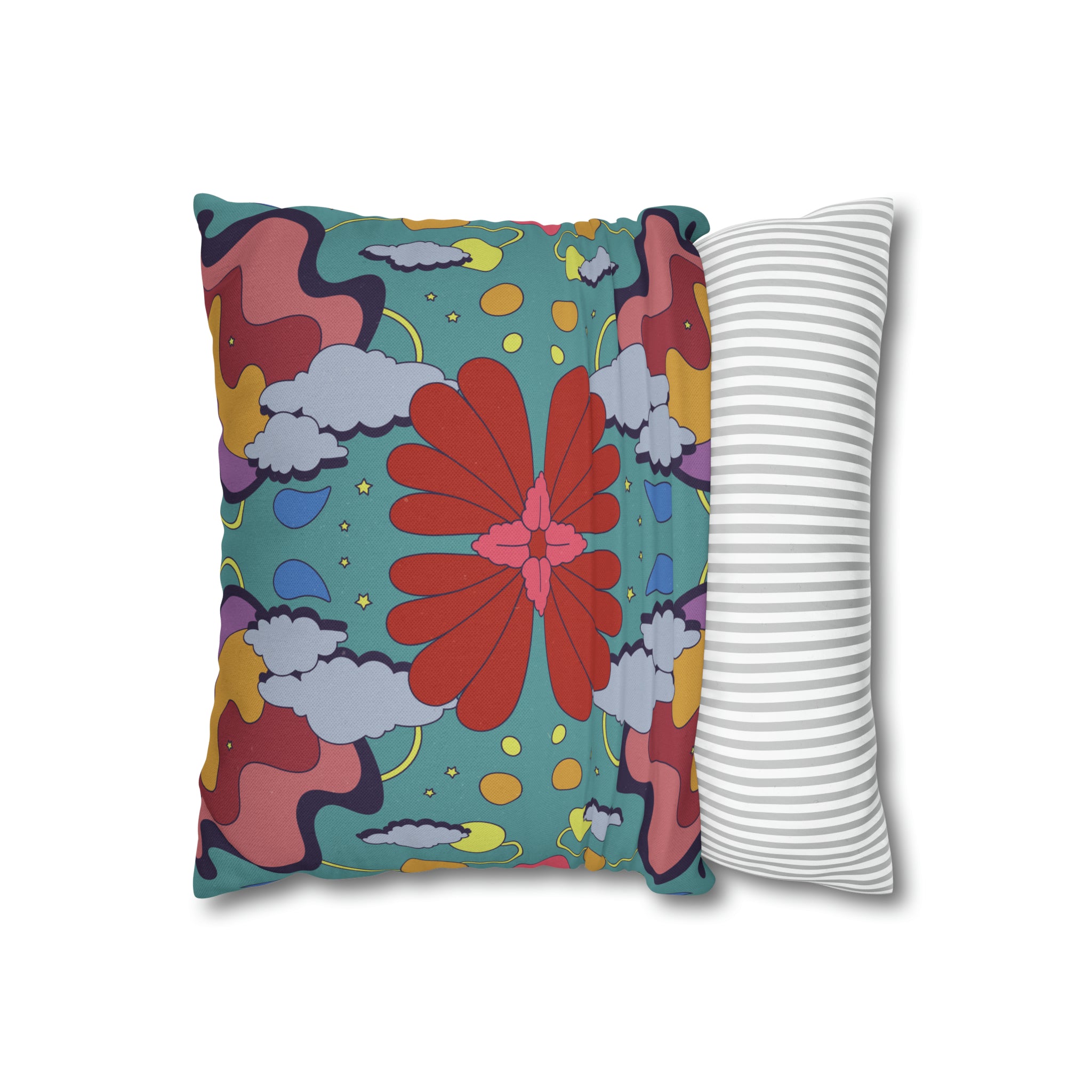 Retro Cushion - Spun Polyester Square Pillow Case