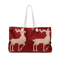 Holiday Season Knitted Christmas Pattern (AOP) Weekender Bag