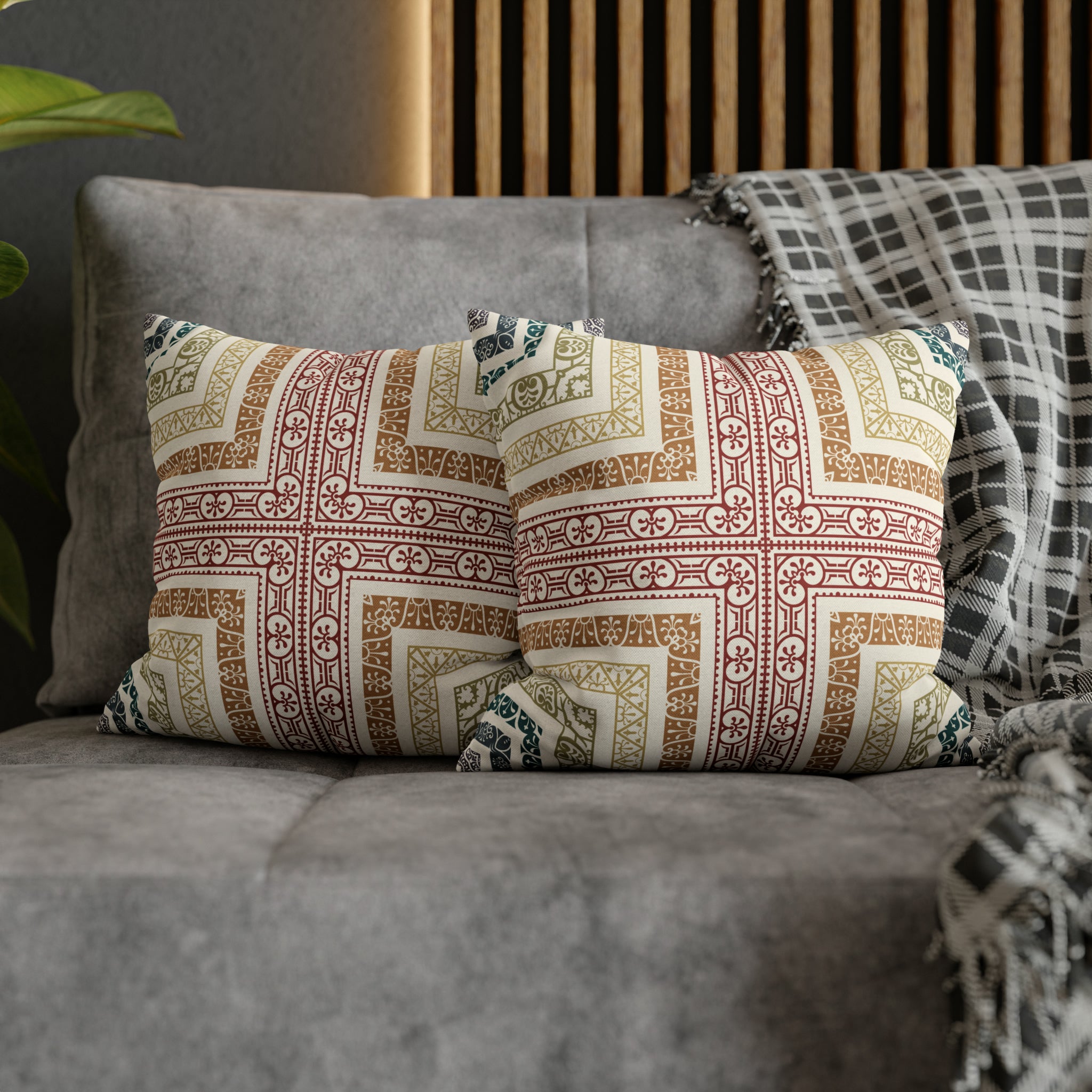 Aztec Pattern Cushion - Spun Polyester Square Pillow Case