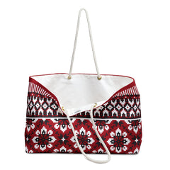 Holiday Season Ethnic Ornament Christmas Pattern (AOP) Weekender Bag