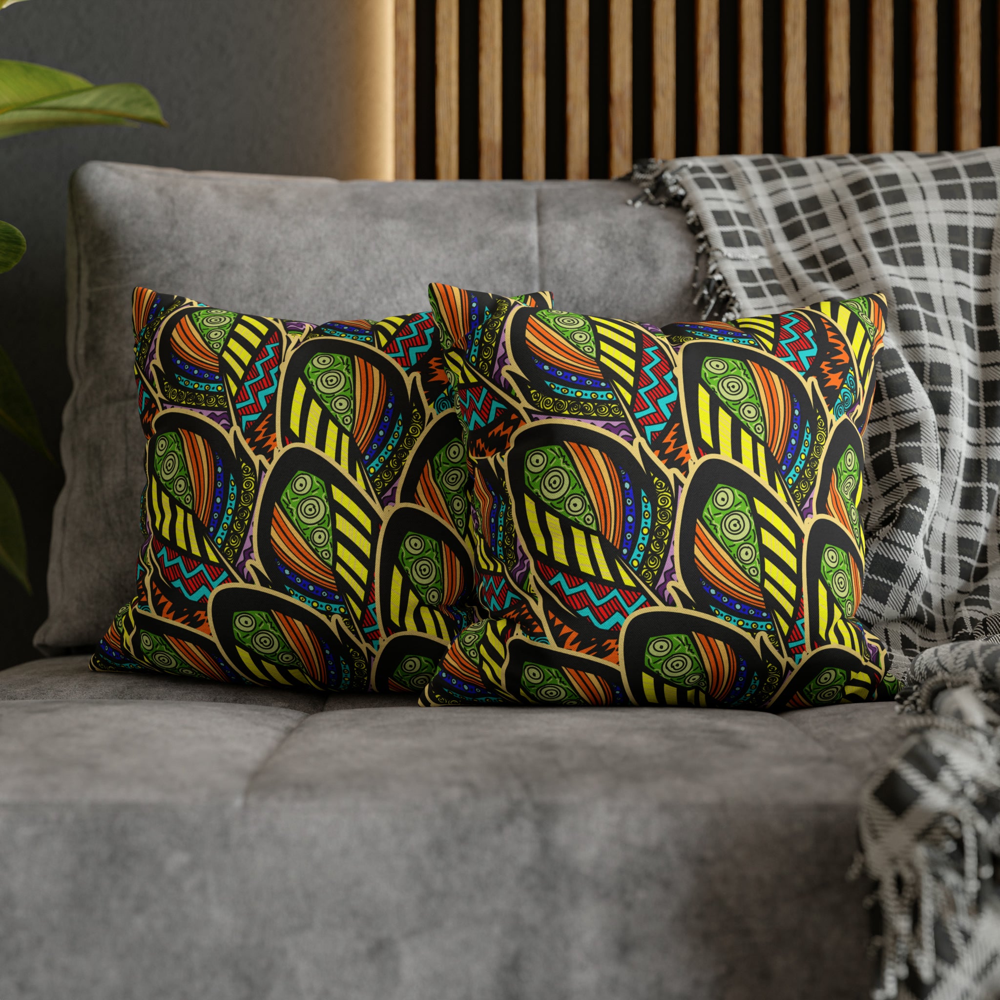 Retro Cushion - Spun Polyester Square Pillow Case