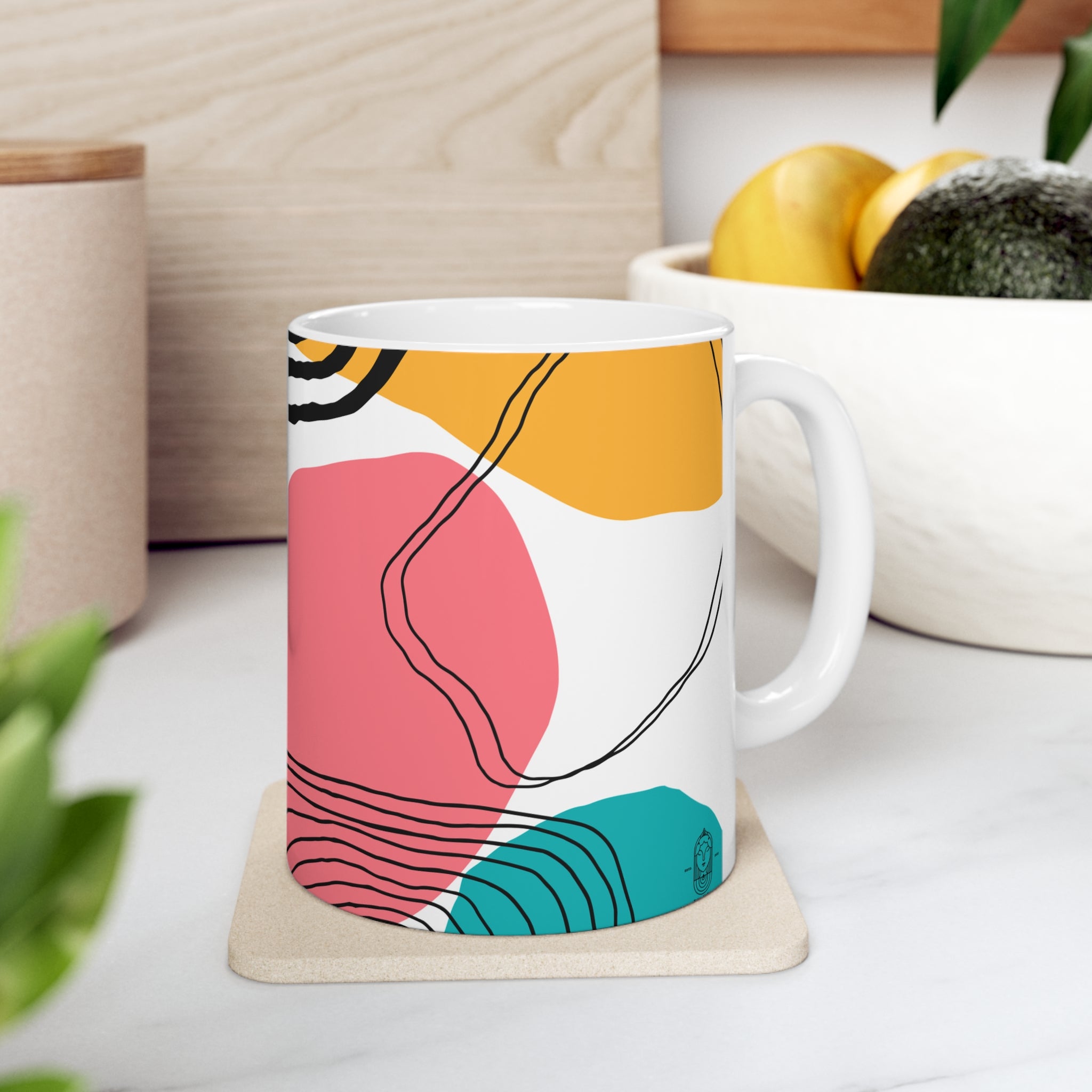 Vivid Hand Painted Mug - 11 OZ