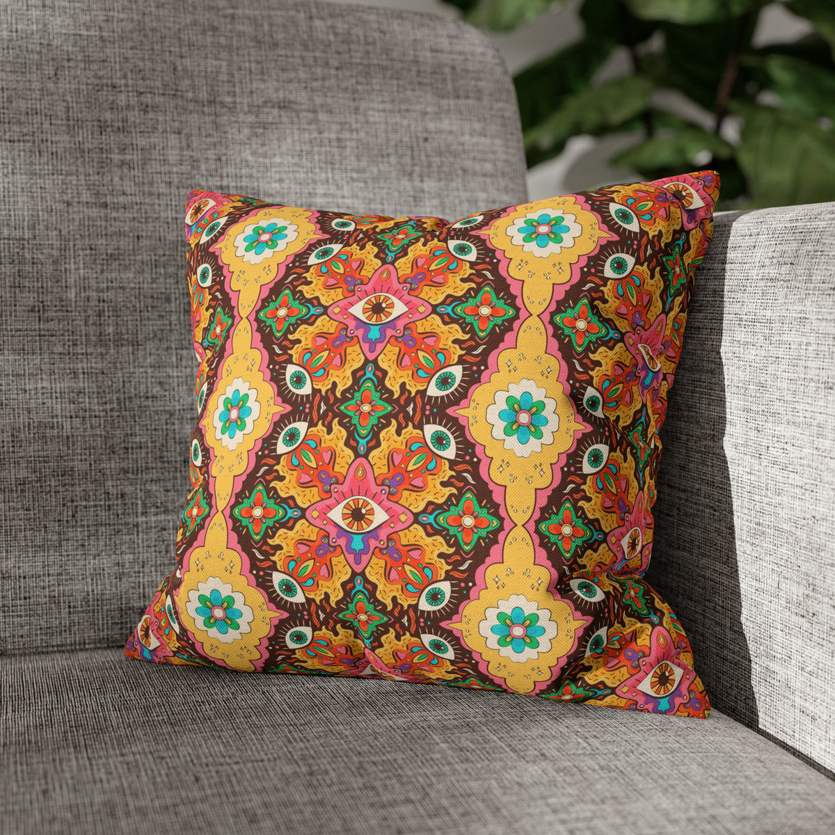 Retro Cushion - Spun Polyester Square Pillow Case